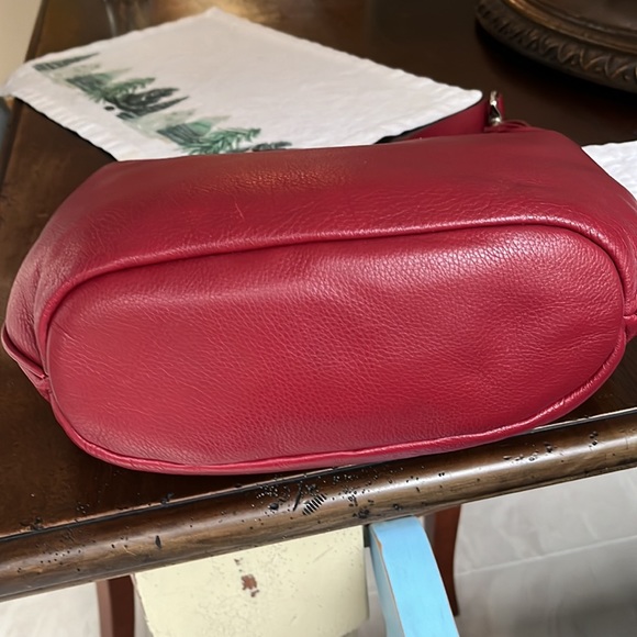 Ralph Lauren red sexy Jackie hobo shoulder bag all new-buck buttery leather zip - Picture 9 of 13